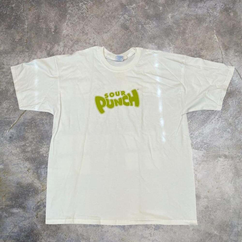 Sour punch tee on a gildan cotton tee, avp branded on back. Size XL